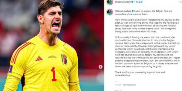 开云app-硬刚到底！库尔图瓦宣布泰代斯科还在就不回国家队